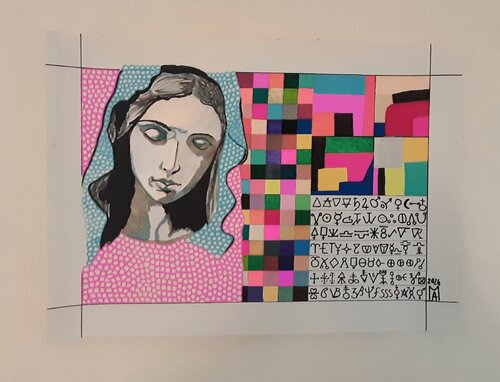 Lady in rosa de Angelo Marzullo, Pintura a la venta en Singulart