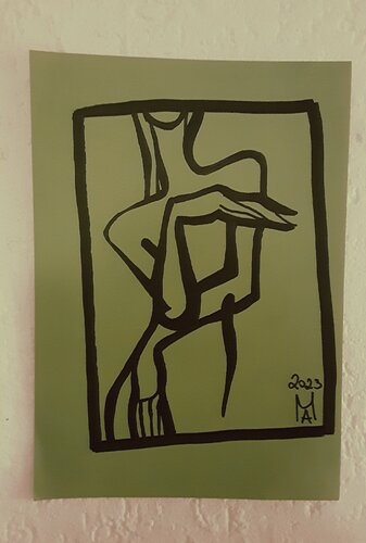 La diva in pose di Angelo Marzullo, Pittura in vendita su Singulart