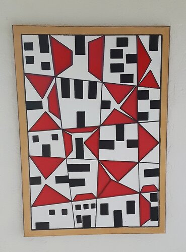 Von lauter Häusern  sehe ich der Stadt  nicht by Angelo Marzullo, 絵画 for Sale on Singulart
