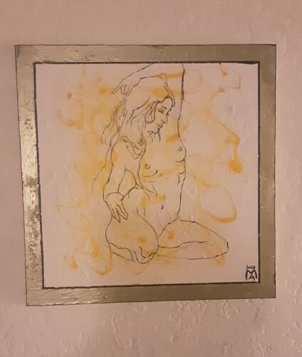 Die gelbe Rose van Angelo Marzullo, Schilderij te koop op Singulart