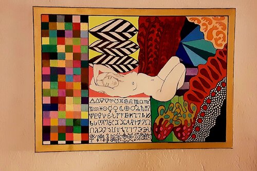 E nata Venus, mit mistery magische  zeichnen. van Angelo Marzullo, Schilderij te koop op Singulart