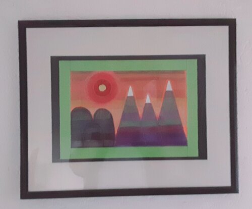 Und immer noch Berge und Sonnenschein di Angelo Marzullo, Pittura in vendita su Singulart