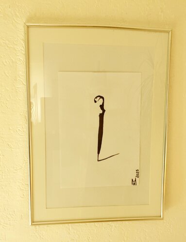 Der weibliche  Schirm de Angelo Marzullo, Pintura a la venta en Singulart