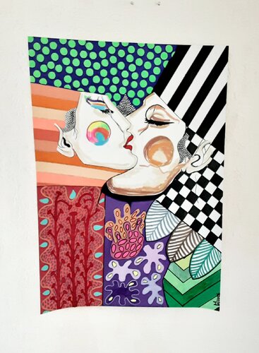Mystiker Ambitionen!!!  Il bacio by Angelo Marzullo, Painting for Sale on Singulart