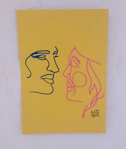 Bunte Gesellschaft. par Angelo Marzullo, Peinture en vente sur Singulart