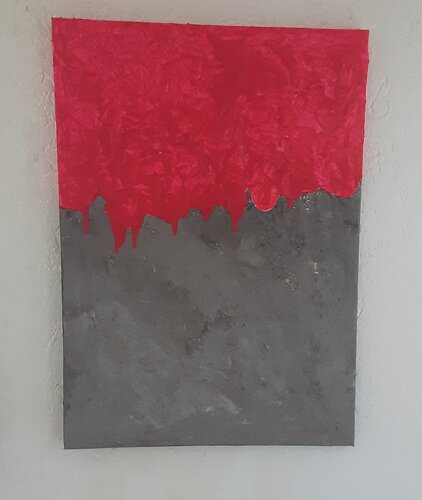 Mach aus Dreck  Licht  in Neon pink von Angelo Marzullo, Malerei kaufen auf Singulart