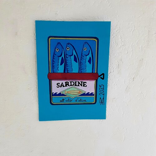 Le Sardine siciliane di Angelo Marzullo, Pittura in vendita su Singulart