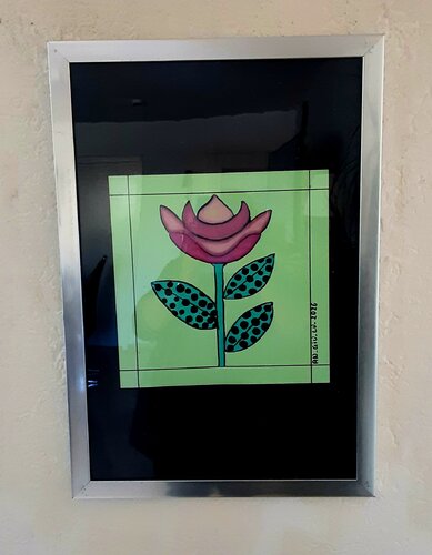 Feuer,wasser und erde und luft ,lass die Blumen Sprecher  nr.5 van Angelo Marzullo, Schilderij te koop op Singulart