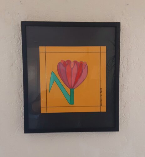 Feuer,wasser und erde und luft ,lass die Blumen Sprecher  nr.6 van Angelo Marzullo, Schilderij te koop op Singulart