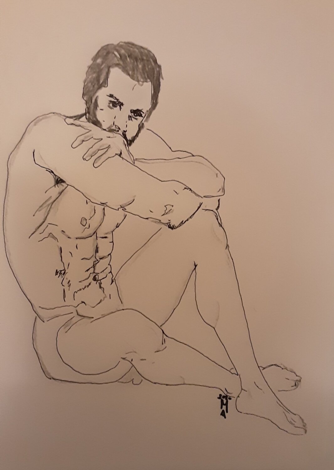 Studie zu männliche akt Angelo Marzullo