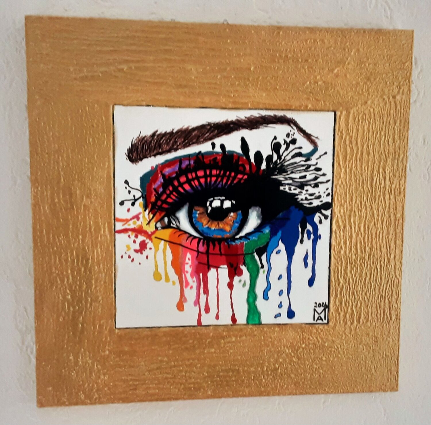 Künstler Augen ,Blick in die Seele. Angelo Marzullo Originalgemälde zu verkaufen