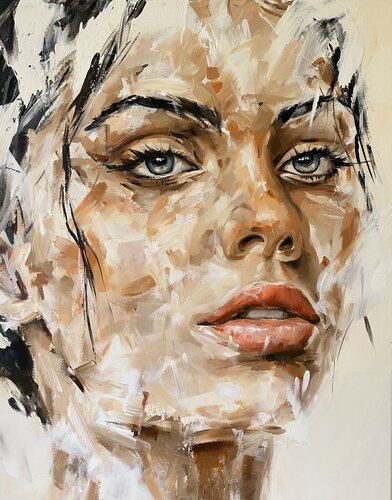 Portrait 3423’ by Ferenc Racz, Painting for Sale on Singulart