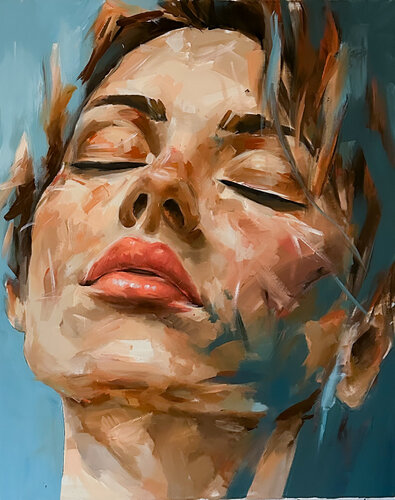 Portrait 8887’ by Ferenc Racz, Painting for Sale on Singulart