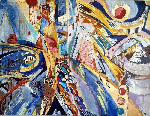 The red rain by Victor Collcardenas, Painting for Sale on Singulart