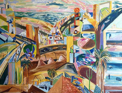 Paisaje urbano by Victor Collcardenas, Painting for Sale on Singulart