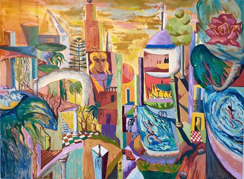 Barrio rico by Victor Collcardenas, Painting for Sale on Singulart