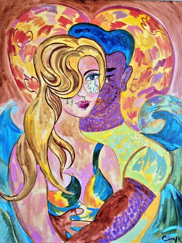 La reconciliación by Victor Collcardenas, Painting for Sale on Singulart