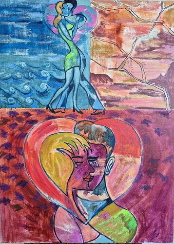 Emociones desbordadas by Victor Collcardenas, Painting for Sale on Singulart