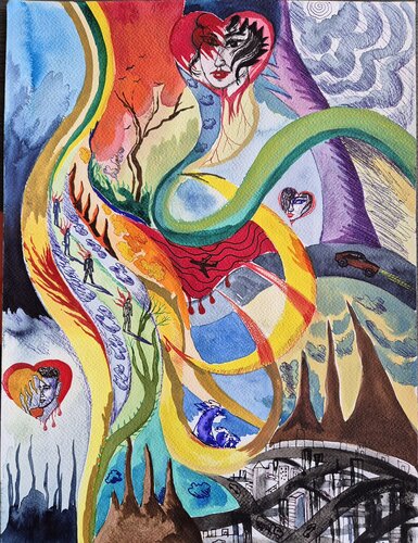 The lonely spirits by Victor Collcardenas, Work on Paper for Sale on Singulart