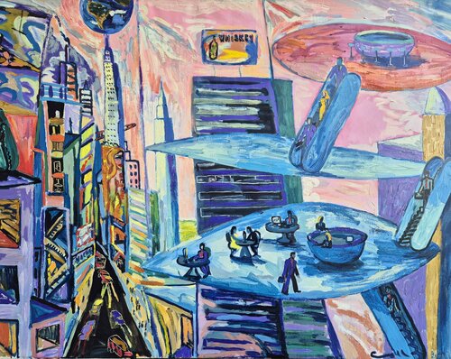 From 5 to 9 von Victor Collcardenas, Malerei kaufen auf Singulart