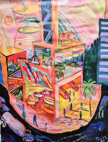 The Mall von Victor Collcardenas, Malerei kaufen auf Singulart