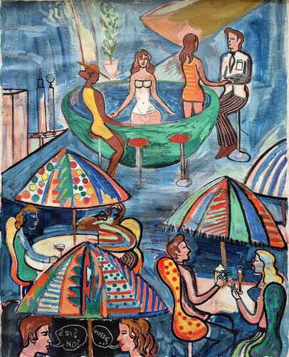 El bar by Victor Collcardenas, Painting for Sale on Singulart