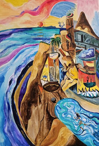 Paisaje con portal von Victor Collcardenas, Malerei kaufen auf Singulart
