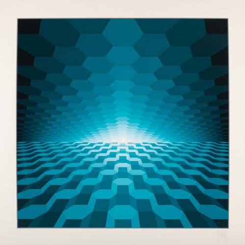 Structure Cubique von Jean-Pierre Vasarely, Druck kaufen auf Singulart