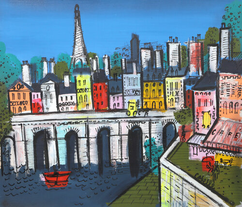 Paris Blue Sky de Charles Cobelle, Pintura a la venta en Singulart