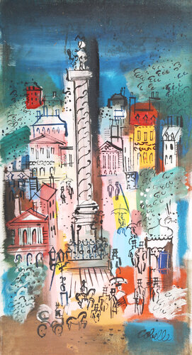 Vendome At Night de Charles Cobelle, Pintura a la venta en Singulart