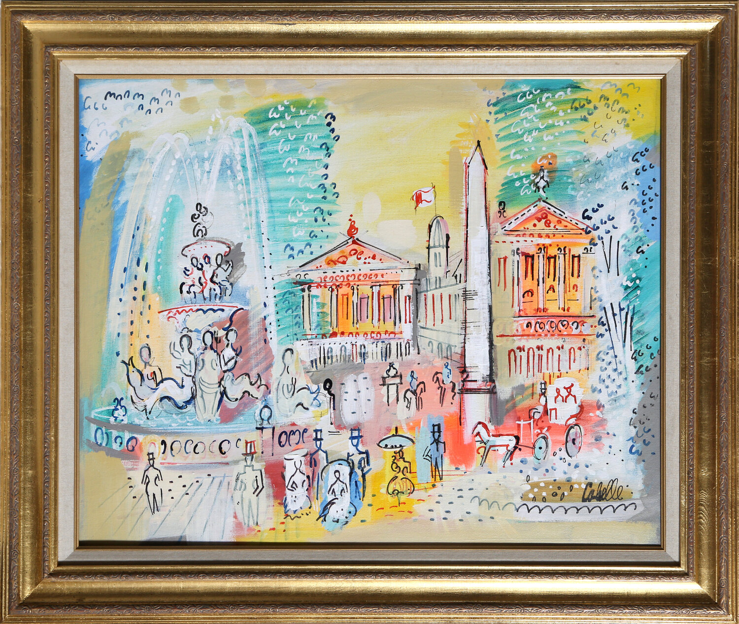 Paris Monuments with Fountain Charles Cobelle
