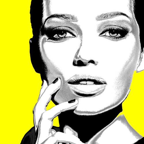 Woman meets Yellow by Lucia Johanna Brauburger, Print for Sale on Singulart