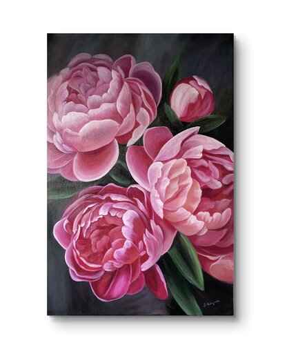 Peony in Love de Olga Valenzuela, Pintura a la venta en Singulart