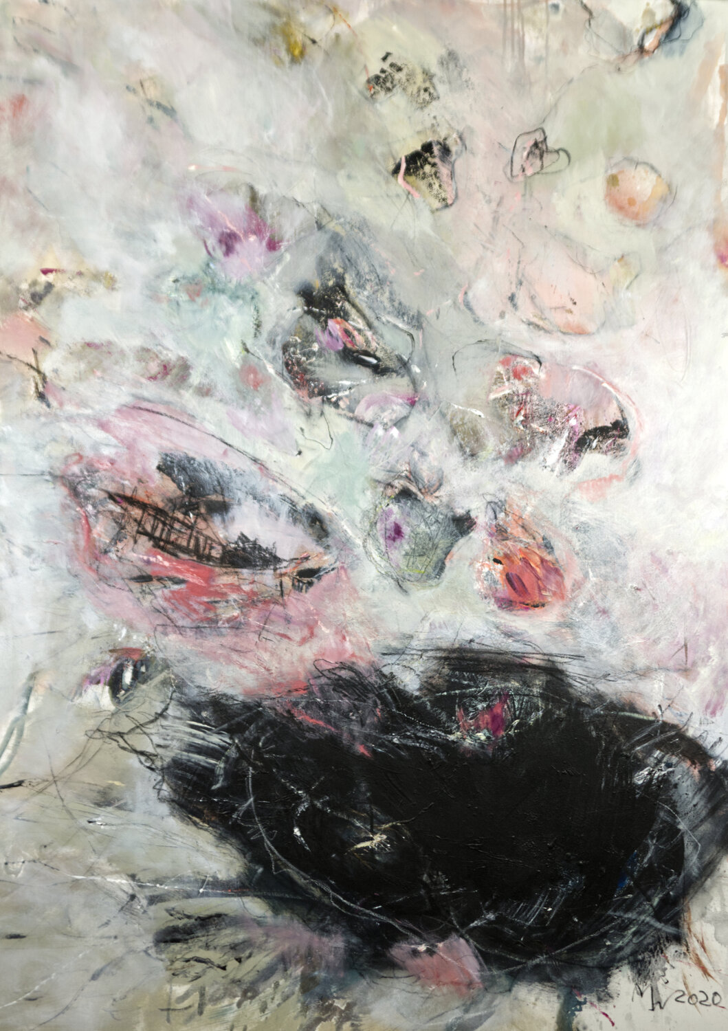 Blüte (Blossom) Manuela Wutschke Peinture originale à vendre