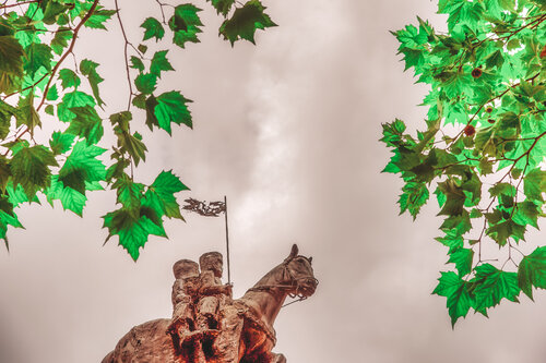 London: Zwei Templer auf dem Pferd by Andreas Bromba, Photography for Sale on Singulart