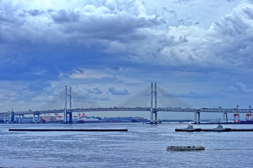 Yokohama - Yokohama Bay Bridge by Andreas Bromba, Photography for Sale on Singulart