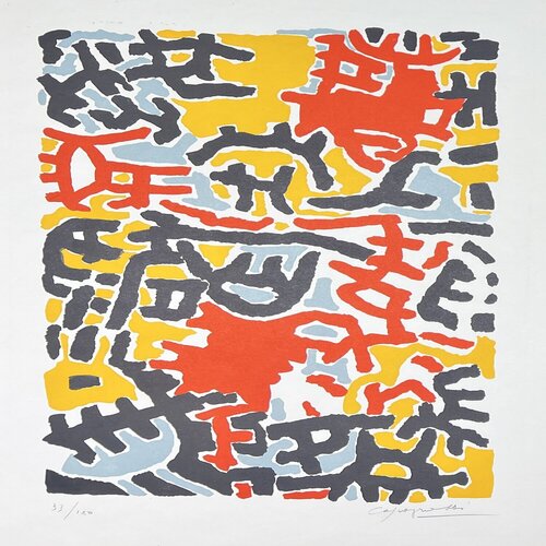 Giuseppe Capogrossi (1900-1972) - Coloured lithograph on paper - 1952 von Allard Cambray, Druck kaufen auf Singulart