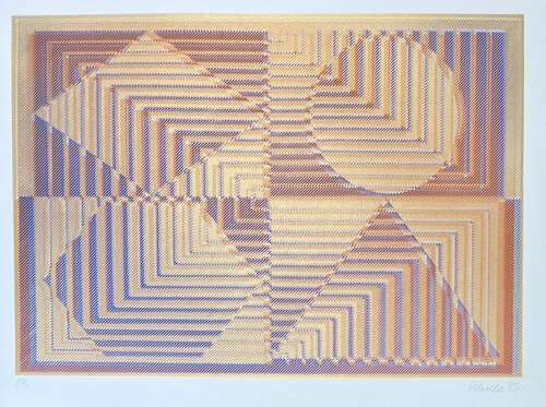 Rogelio Polesello (1939-2014) - Agata - Screen printing on BFK Rives paper - 1975 by Rogelio Polesello, Print for Sale on Singulart