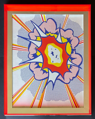 Roy Lichtenstein リトグラフ　摺り込みサイン　エディションあり Roy Lichtenstein Water Lilies With Japanese Bridge (Signed