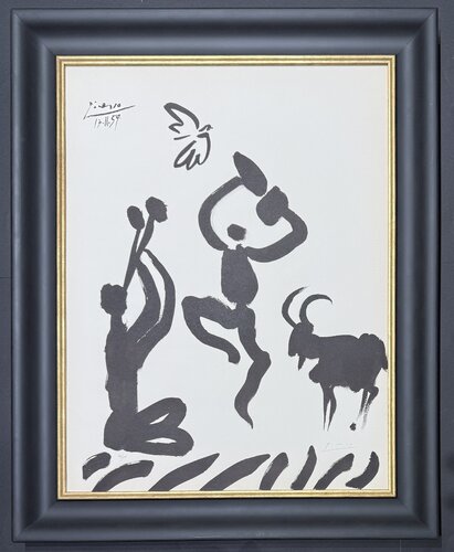 Pablo Picasso (1881–1973) – Danseur et musicien – lithograph on Arches paper – 1959 von Pablo Picasso, Druck kaufen auf Singulart