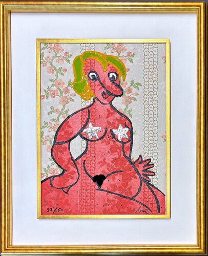 Enrico Baj (1924–2003) - Petit nu - Etching mixed media with collage - 1970 by Enrico Baj, Painting for Sale on Singulart