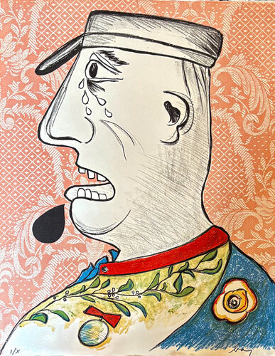 Enrico Baj (1924–2003) – Le grande Charles – Color lithograph on paper – 1965 by Enrico Baj, Print for Sale on Singulart