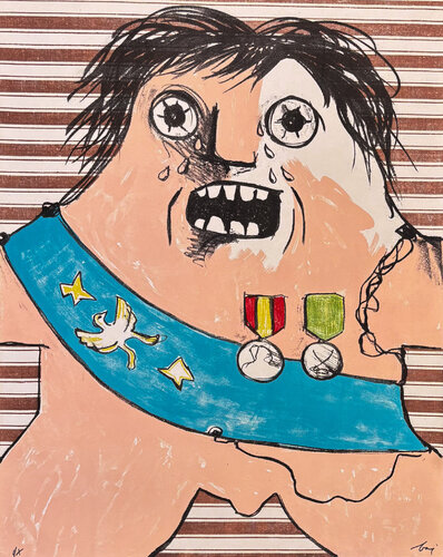 Enrico Baj (1924–2003) – Il Maresciallo di Sassonia – Color lithograph on paper – 1965 by Enrico Baj, Print for Sale on Singulart