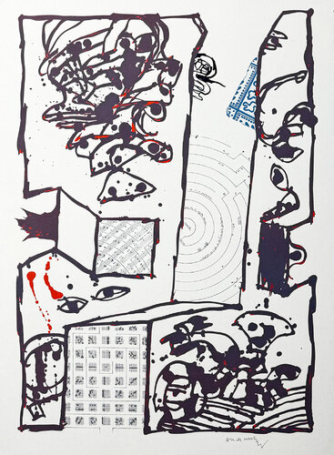 Pierre Alechinsky (1927) - Colour lithograph on paper - 2001 di Pierre Alechinsky, Stampa in vendita su Singulart