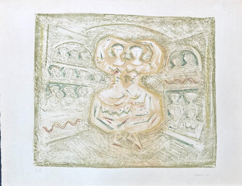 Massimo Campigli (1895–1971) - Danzatrici - lithograph on paper - 1965 van Massimo Campigli, Afdruk te koop op Singulart