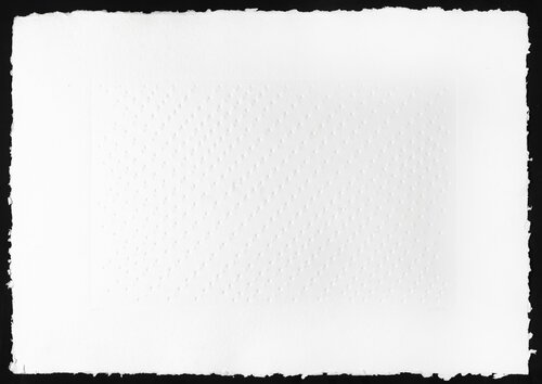 Enrico Castellani (1930 - 2017) - Superficie Bianca- Extroversion on paper -1969 par Enrico Castellani, Œuvre sur papier en vente sur Singulart