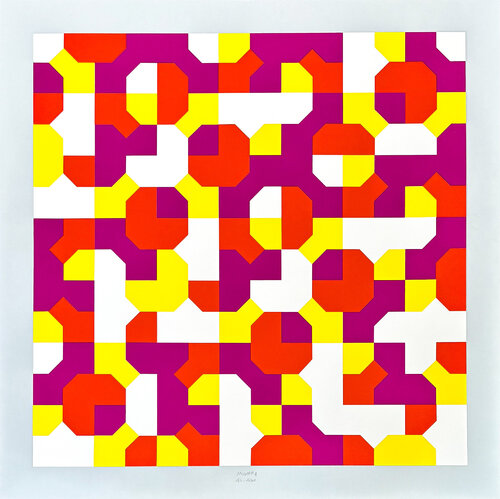 Bruno Munari (1907–1998) – Peano Curves – Screen print on Fabriano paper – 1991 von Bruno Munari, Druck kaufen auf Singulart