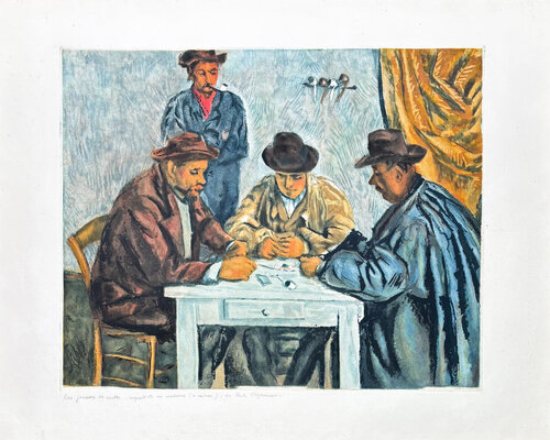 Paul Cézanne (1839–1906) - The Card Players - Etching with aquatint on Arches paper - 1929 by Paul Cézanne, Print for Sale on Singulart