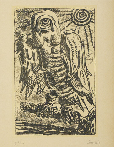 Alberto Savinio (1891–1952) - Da la nostra anima - Lithograph on paper - 1944 van Alberto Savinio, Afdruk te koop op Singulart