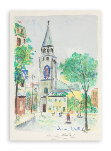 Maurice Utrillo (1883–1955) - Colour lithograph on paper - 1955 von Maurice Utrillo, Druck kaufen auf Singulart
